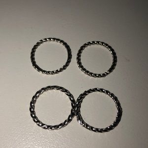 Set of 4 toddler rings or 1/2 finger rings